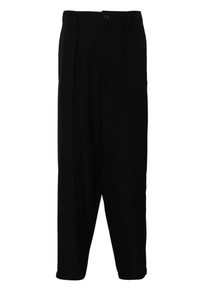 Yohji Yamamoto wool tapered trousers - Black