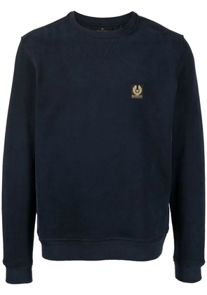 Belstaff logo-patch cotton sweatshirt - Blue
