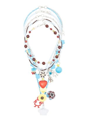 Amir Slama Bijoux five-strand charm necklace - Blue