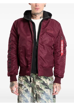 Alpha Industries MA-1 D-Tec sleeve-embroidery jacket - Red