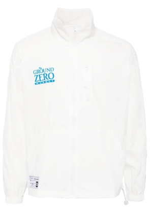 Ground Zero logo-print lightweight jacket - White