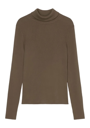Marc O'Polo ribbed turtleneck top - Brown