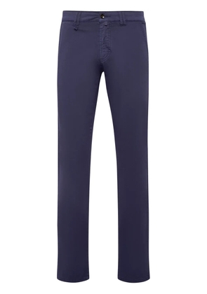 Billionaire logo-embroidered denim chino trousers - Blue