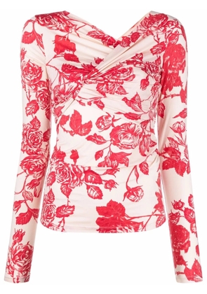 MSGM floral-print top - Pink