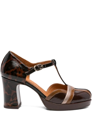 Chie Mihara 80mm Ditora leopard-print T-bar pumps - Brown