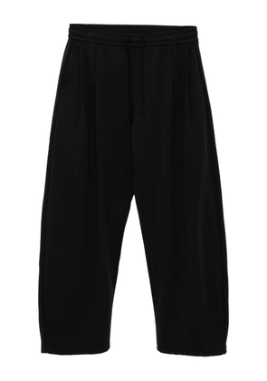CROQUIS pleated cotton trousers - Black