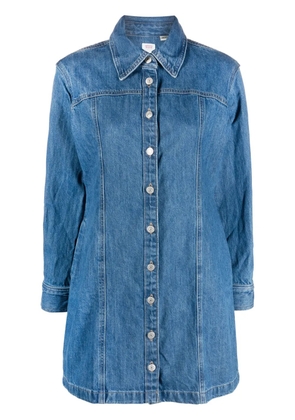 Levi's long-sleeve button-up mini dress - Blue