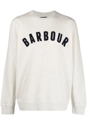 Barbour flocked-logo long-sleeve T-shirt - Neutrals