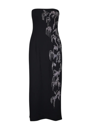 Lela Rose embellished strapless midi dress - Black