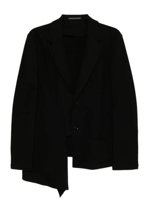 Y's asymmetric-combed blazer - Black