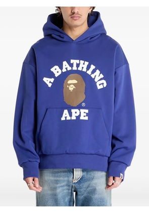 A BATHING APE® logo-print hoodie - Blue