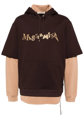 Mastermind World logo-print hoodie - Brown