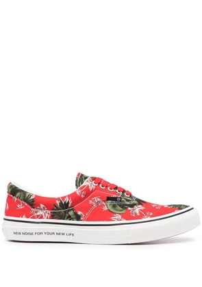 Undercover palm tree-print sneakers - Red
