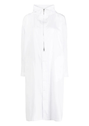 Y's long-sleeves printed cotton coat - White