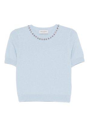ERMANNO FIRENZE crystal-embellished sweater - Blue