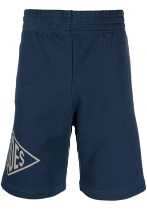 Études Studio logo-print detail shorts - Blue