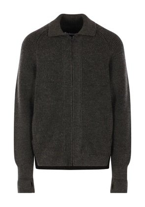 Barbour zip-fastening ribbed-knit cardigan - Green