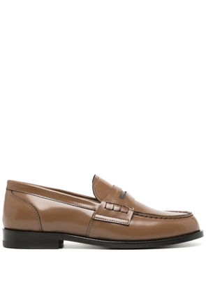 Fabiana Filippi slip-on leather loafers - Brown