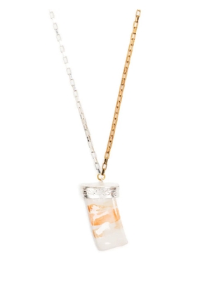 Nick Fouquet statement-pendant anchor-chain necklace - White