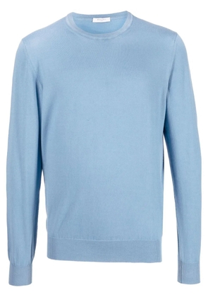 Boglioli fine knit cotton jumper - Blue