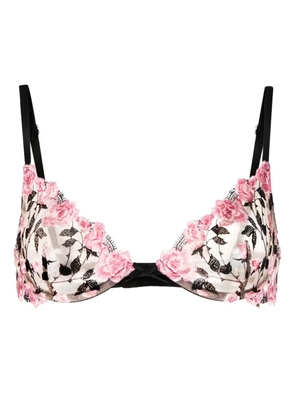 Fleur Du Mal Roses and Thorns demi bra - Neutrals