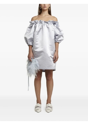 Gloria Coelho off-shoulder puff-sleeve dress - Silver
