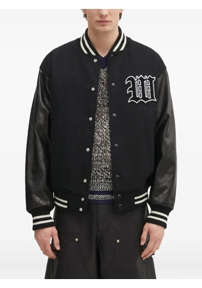 WACKO MARIA Type-2 contrast-sleeves varsity jacket - Black