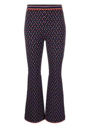 DVF Diane von Furstenberg Juno patterned jacquard trousers - Blue