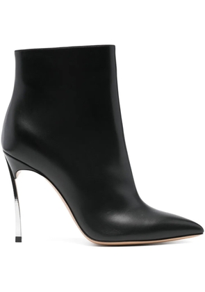 Casadei metallic-heel pointed-toe boots - Black