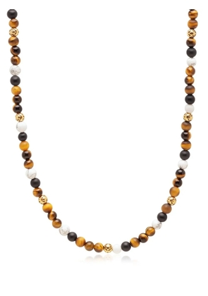Nialaya Jewelry beaded gemstone necklace - Brown