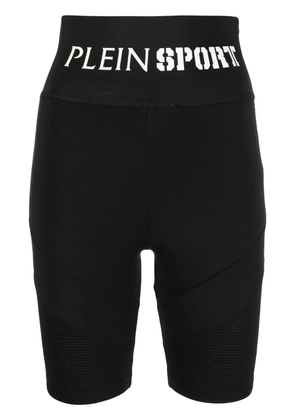 Plein Sport logo-waistband cycling shorts - Black