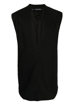 Julius V-neck sleeveless gilet - Black