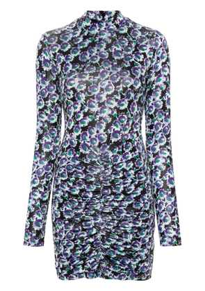 ROTATE BIRGER CHRISTENSEN floral-print ruched minidress - Black