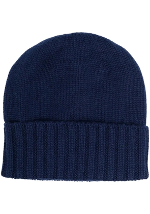 Dell'oglio cashmere ribbed-knit beanie - Blue