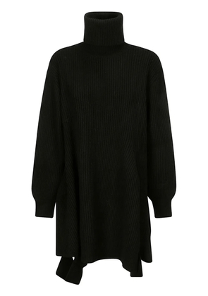 Yohji Yamamoto high-neck knitted dress - Black