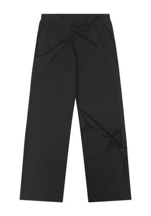 HELIOT EMIL Lavic tie-fastening trousers - Black