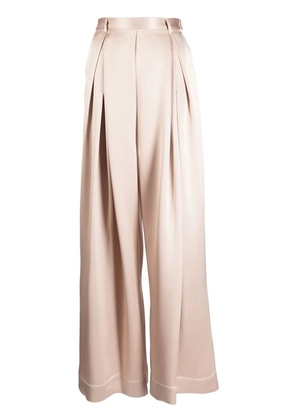 Goen.J pleated wide-leg trousers - Brown