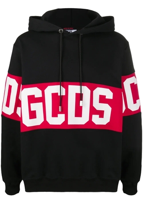 GCDS logo print hoodie - Black