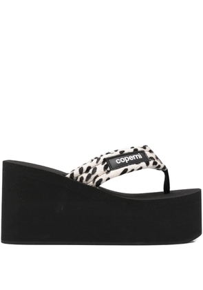 Coperni 95mm rubberized-logo sandals - Neutrals