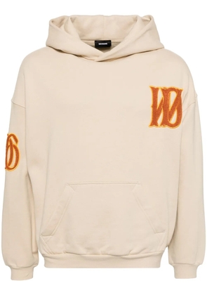 We11done logo-patch hoodie - Neutrals
