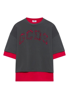 GCDS cut-out T-shirt - Grey