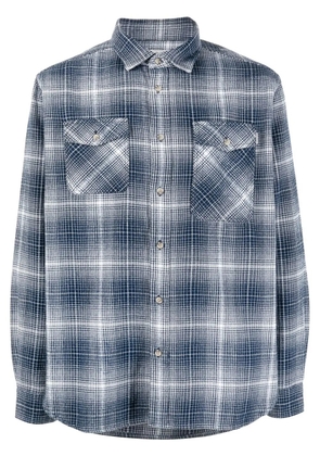 Woolrich check-pattern button-up shirt - Blue
