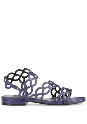Sergio Rossi Mermaid leather sandals - Purple