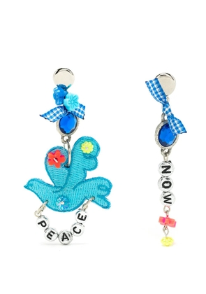 Amir Slama Bijoux Peace Now earrings - Blue
