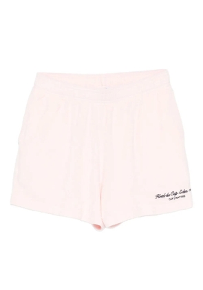 Sporty & Rich x Hotel du Cap Eden Roc Eden Script logo-embroidered mini shorts - Pink