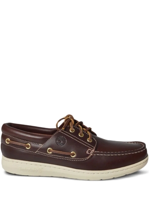 Timberland leather lace-up loafers - Brown