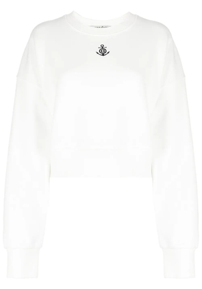 Kimhekim logo-print cotton sweatshirt - White
