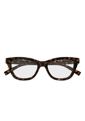 Gucci Eyewear cat-eye-frame GG logo glasses - Brown