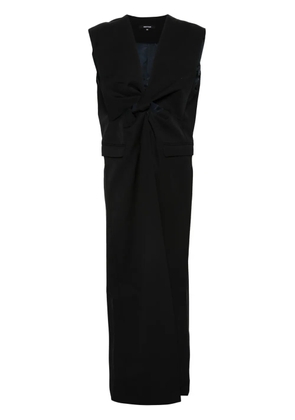Botter twist-detailed virgin wool maxi dress - Black