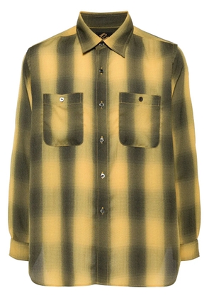 Needles plaid check-print long-sleeve shirt - Yellow